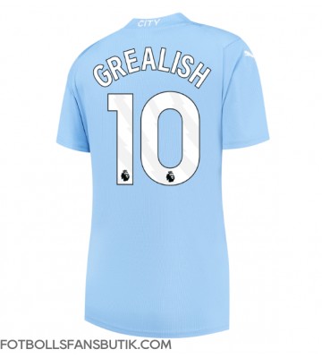 Manchester City Jack Grealish #10 Replika Hemmatröja Damer 2023-24 Kortärmad